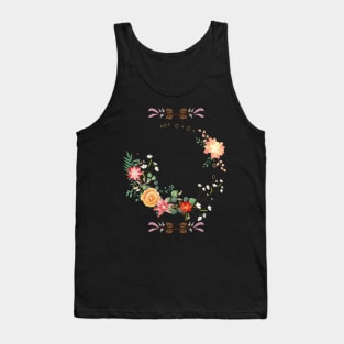 Flowers and Roses in the dark, ring of flowers Tank Top